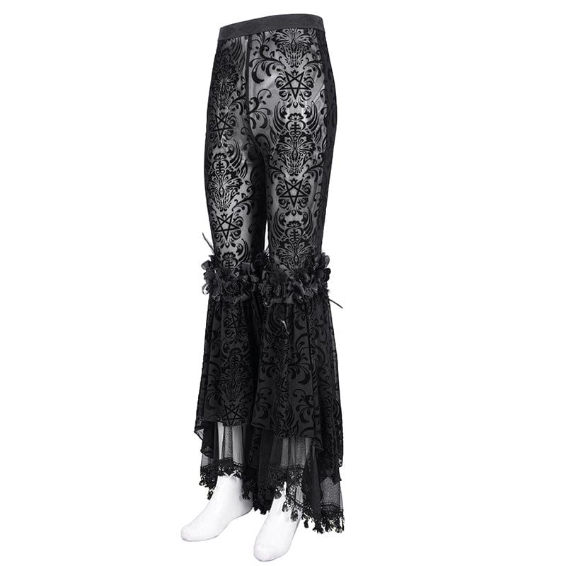 Funeral Fringe Tassel Lace Pants