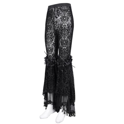 Funeral Fringe Tassel Lace Pants