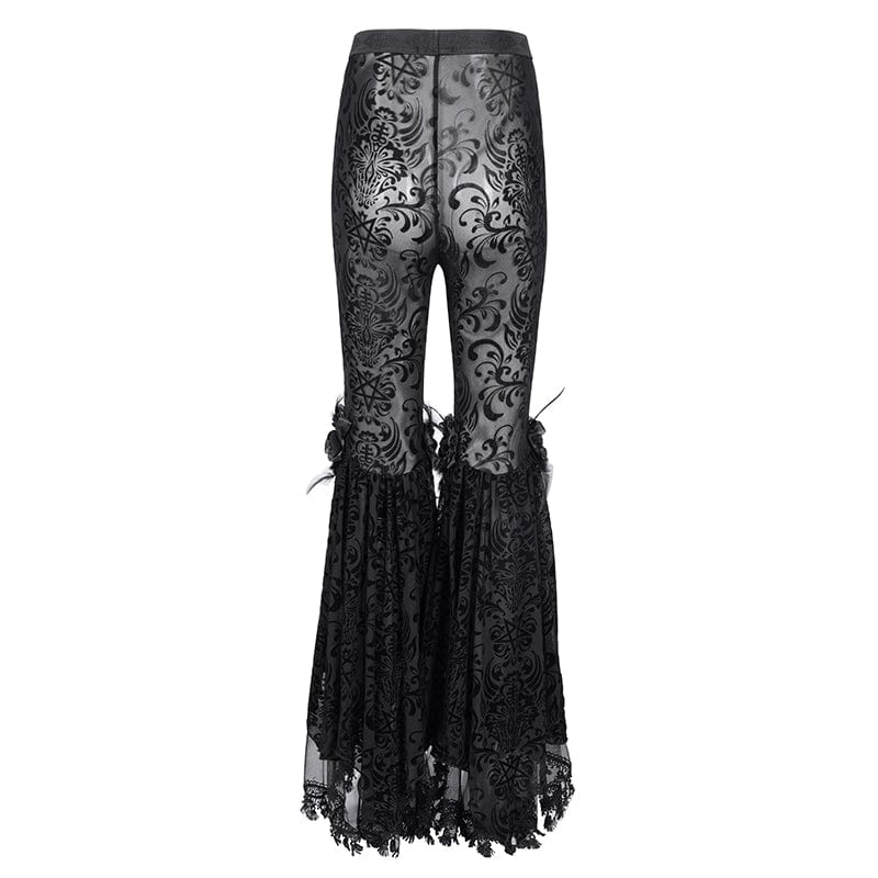 Funeral Fringe Tassel Lace Pants