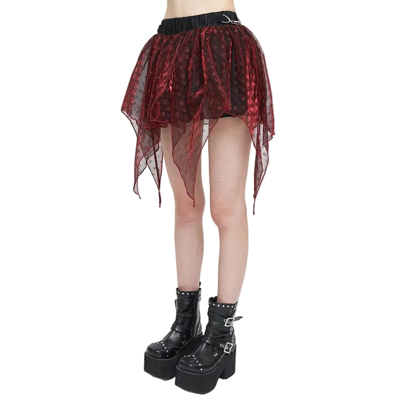 Blood & Ash Layered Mesh Skirt