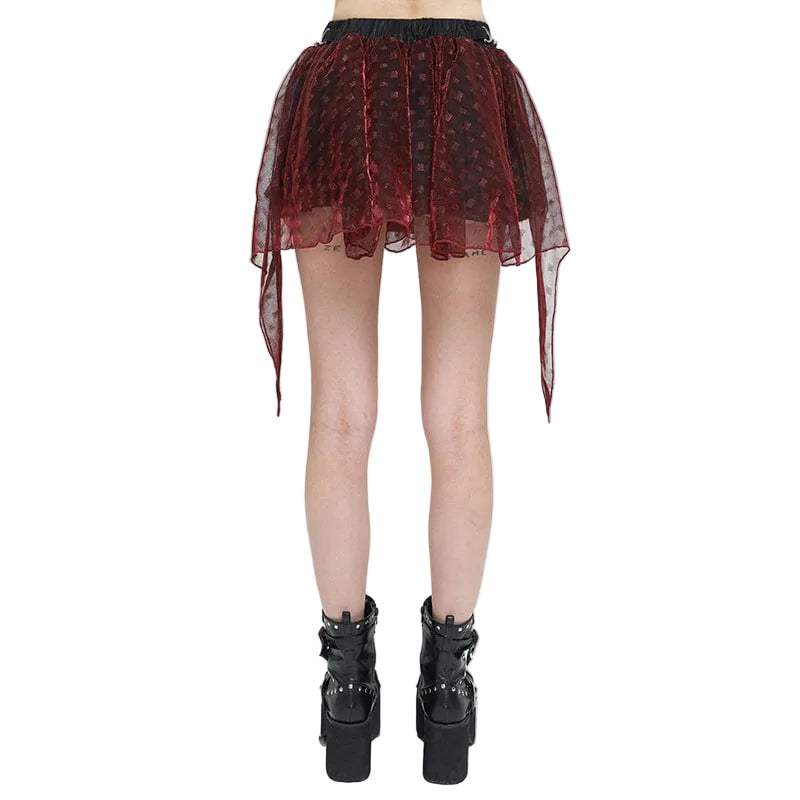 Blood & Ash Layered Mesh Skirt