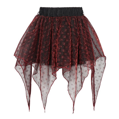 Blood & Ash Layered Mesh Skirt