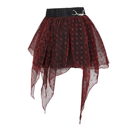 Blood & Ash Layered Mesh Skirt