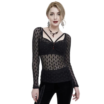 Widow’s Tribute Beaded Mesh Shirt