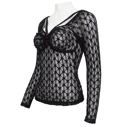 Widow’s Tribute Beaded Mesh Shirt