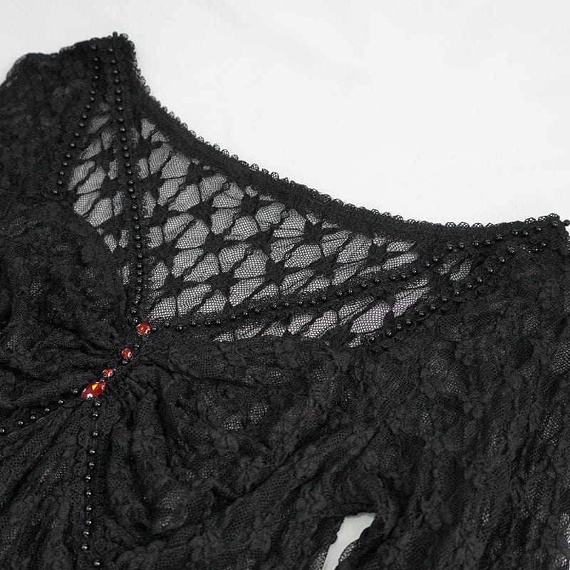 Widow’s Tribute Beaded Mesh Shirt