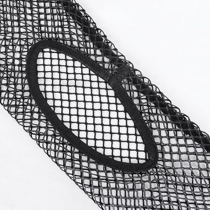 Razor Window Cutout Mesh Crop Top