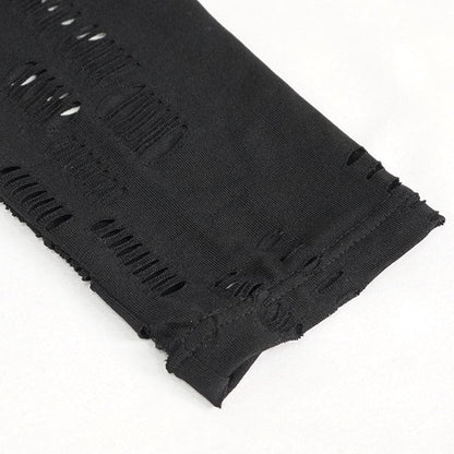 Fracture Line Cutout Mesh Leggings