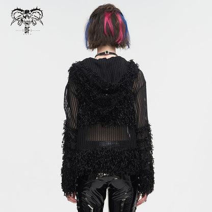 Chainbound Ruin Hooded Sheer Sweater detail view 5