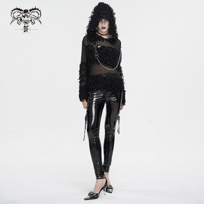 Chainbound Ruin Hooded Sheer Sweater detail view 6