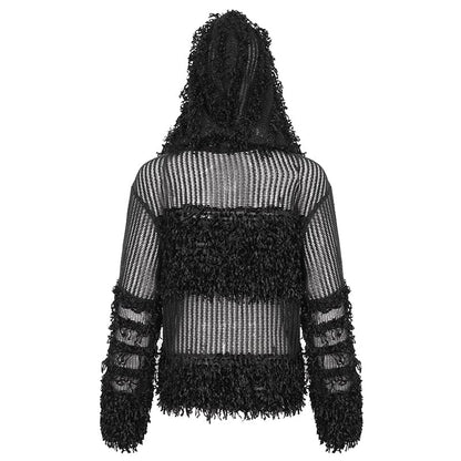 Chainbound Ruin Hooded Sheer Sweater detail view 11