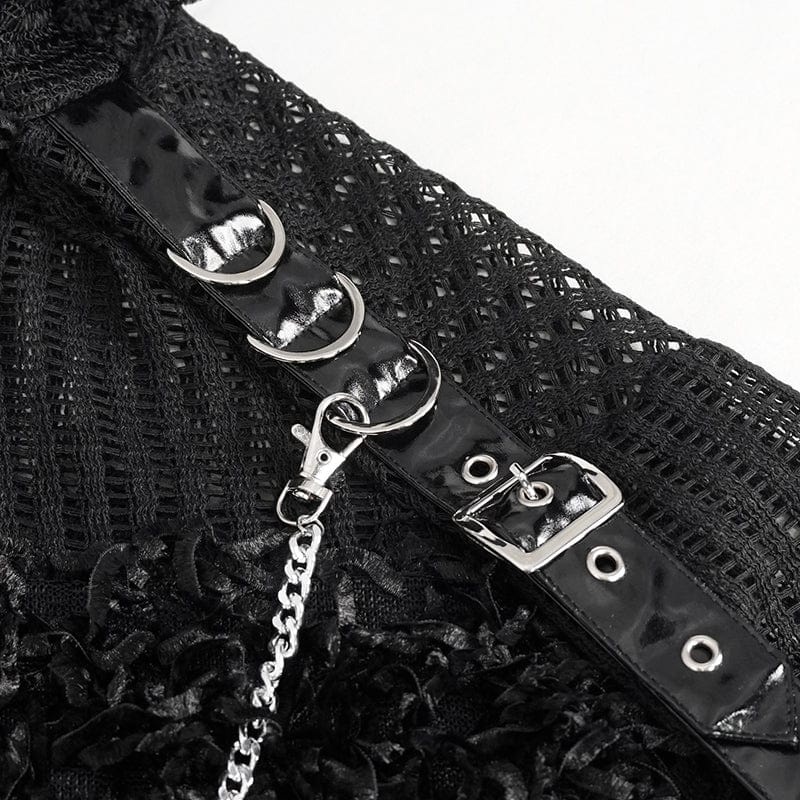Chainbound Ruin Hooded Sheer Sweater detail view 12