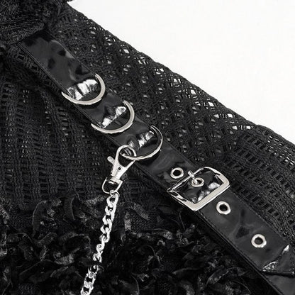 Chainbound Ruin Hooded Sheer Sweater detail view 12