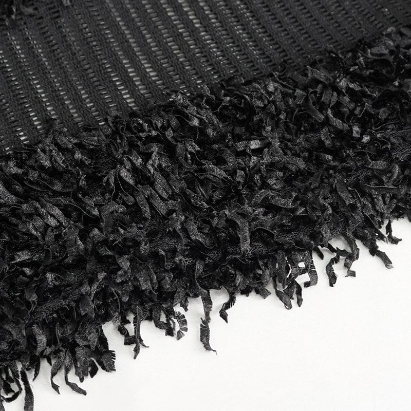 Chainbound Ruin Hooded Sheer Sweater detail view 14