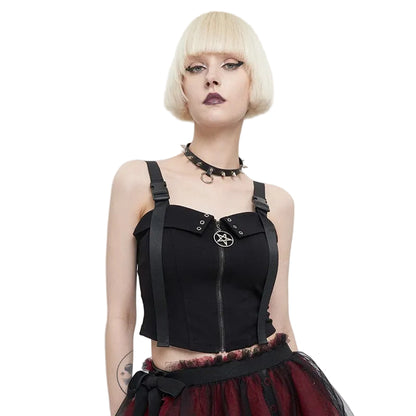 Dead Star Zipper Buckle Bustier front view