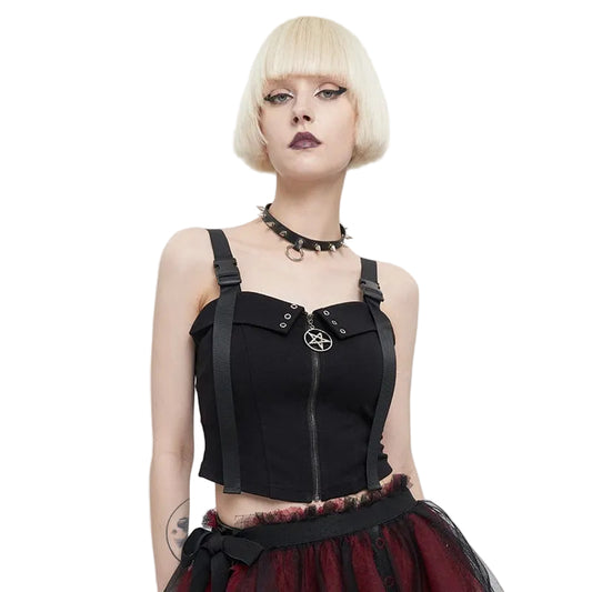 Dead Star Zipper Buckle Bustier front view