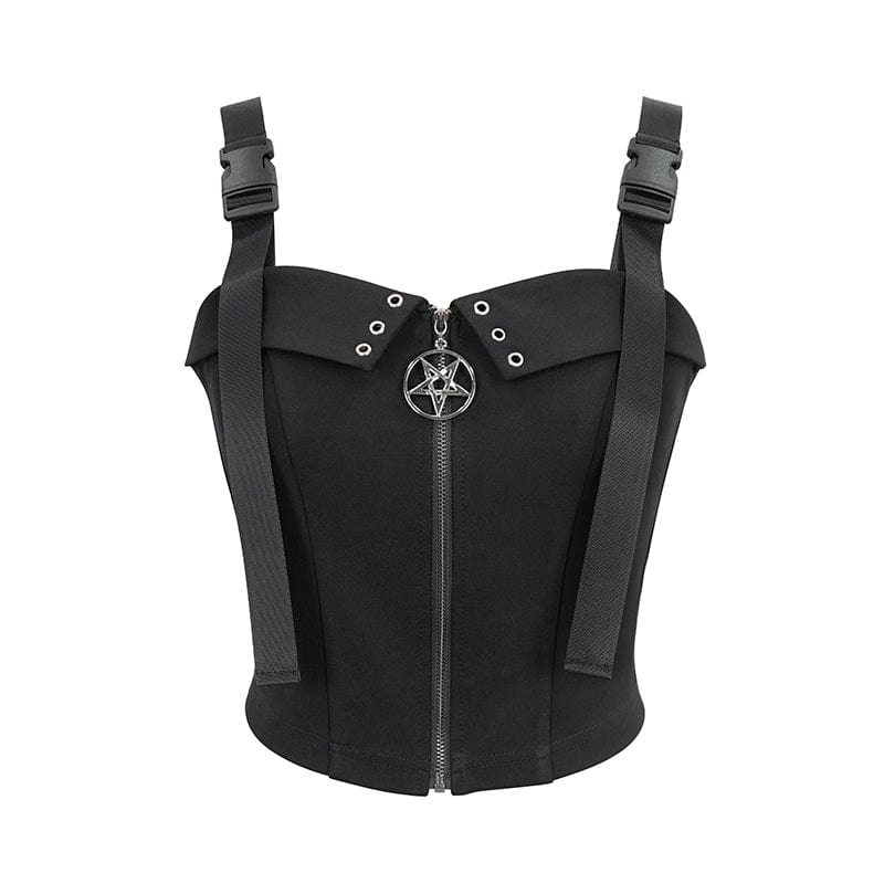 Dead Star Zipper Buckle Bustier detail view 7