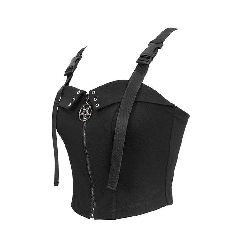 Dead Star Zipper Buckle Bustier detail view 6