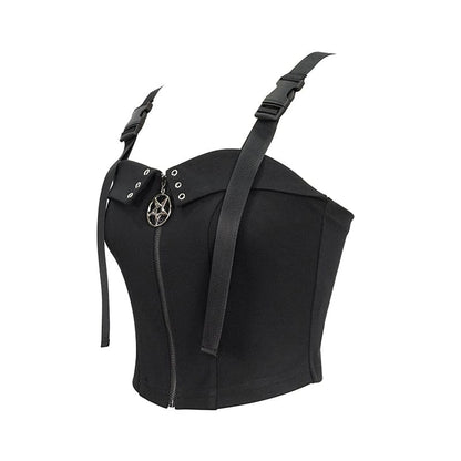Dead Star Zipper Buckle Bustier detail view 6
