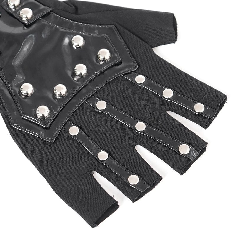 Chain Reaction Studded Half-Finger Gloves detail