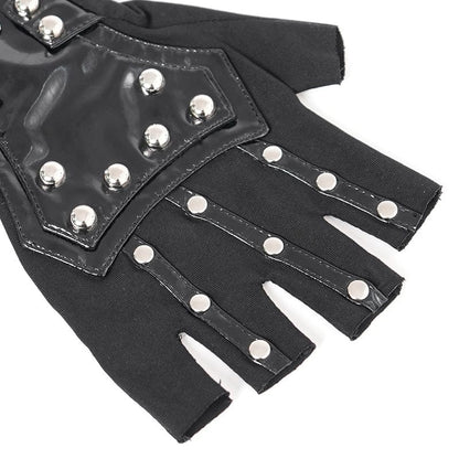 Chain Reaction Studded Half-Finger Gloves detail