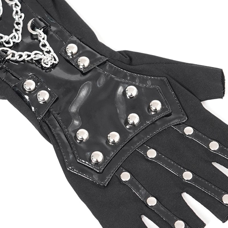 Chain Reaction Studded Half-Finger Gloves detail