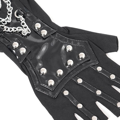 Chain Reaction Studded Half-Finger Gloves detail