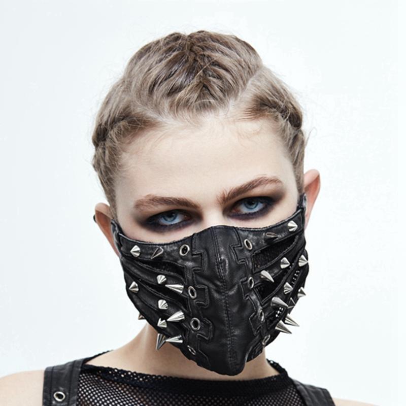 Spiked Rebellion Face Mask front view