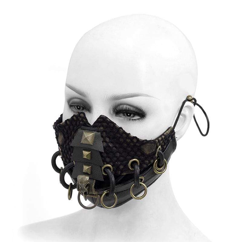 Iron Veil Ringed Mesh Mask detail view