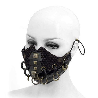 Iron Veil Ringed Mesh Mask detail view