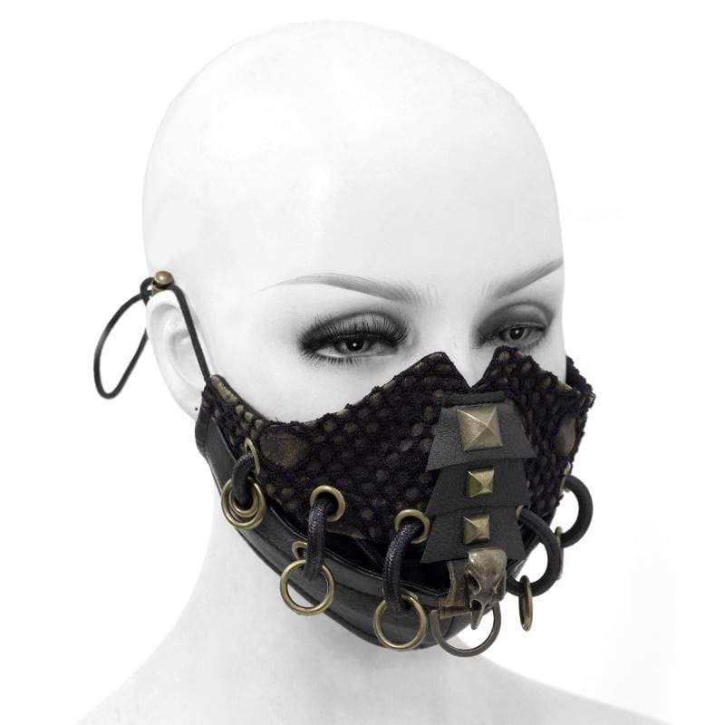 Iron Veil Ringed Mesh Mask detail view