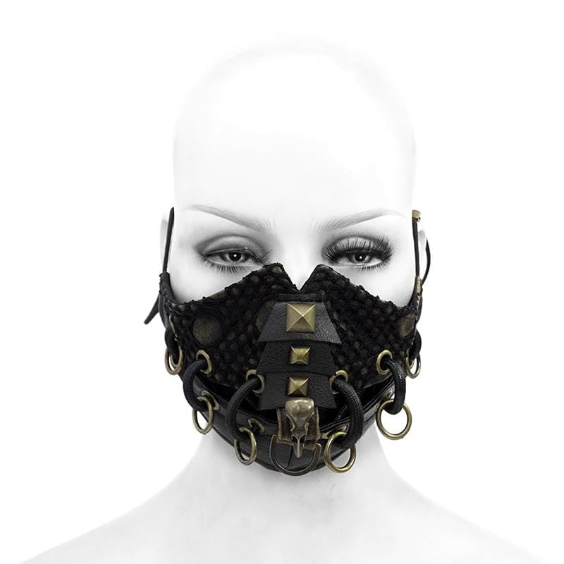Iron Veil Ringed Mesh Mask detail view