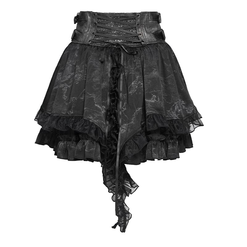 Widow’s Buckle Ruffle Skirt