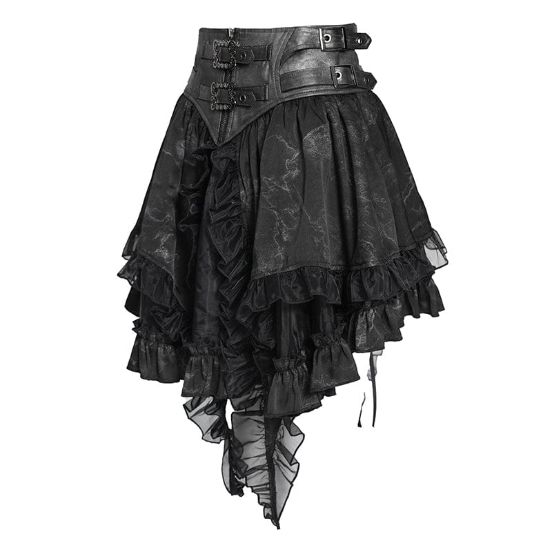 Widow’s Buckle Ruffle Skirt