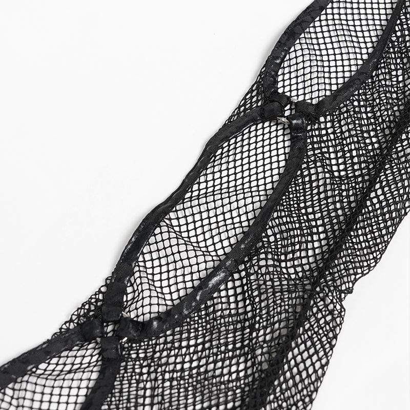 Vesper Bat Cross Mesh Top