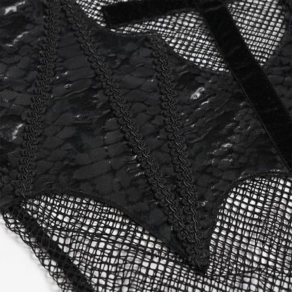 Vesper Bat Cross Mesh Top