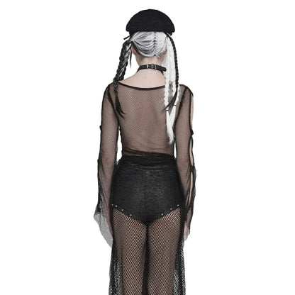 Vesper Bat Cross Mesh Top
