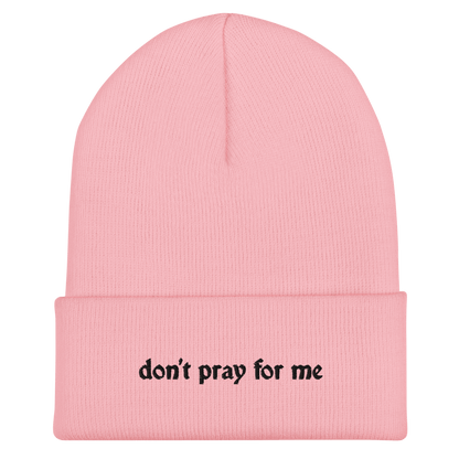 Don't Pray For Me Goth Knit Beanie