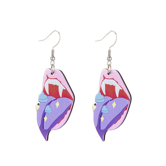 Demon Tongue Pastel Goth Earrings (Options) - Shadow Threadz Crypt
