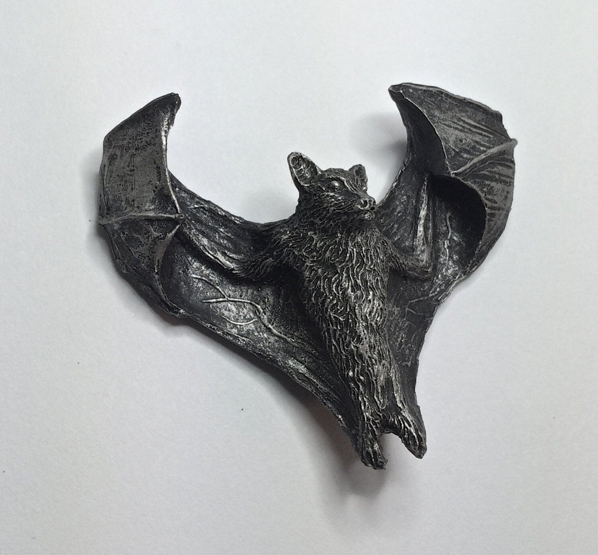 Soaring Fruit Bat Magnet, Hand Painted Resin Sculpture | Mythic Fantasy Decor