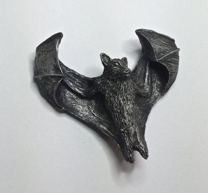 Soaring Fruit Bat Magnet, Hand Painted Resin Sculpture | Mythic Fantasy Decor