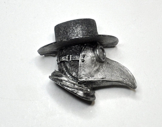 Plague Doctor Magnet, Hand Painted Resin Sculpture