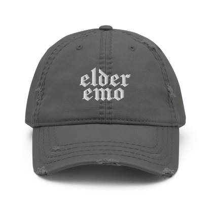 Elder Emo Distressed Dad Cap