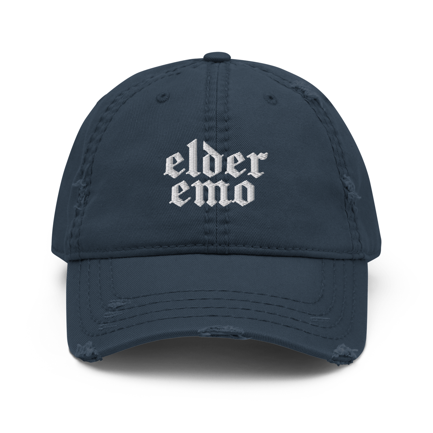 Elder Emo Distressed Dad Cap