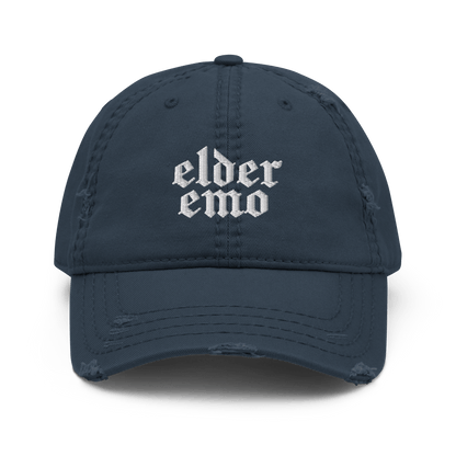 Elder Emo Distressed Dad Cap
