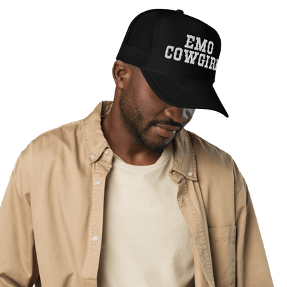 Emo Cowgirl Embroidered Foam Trucker Hat