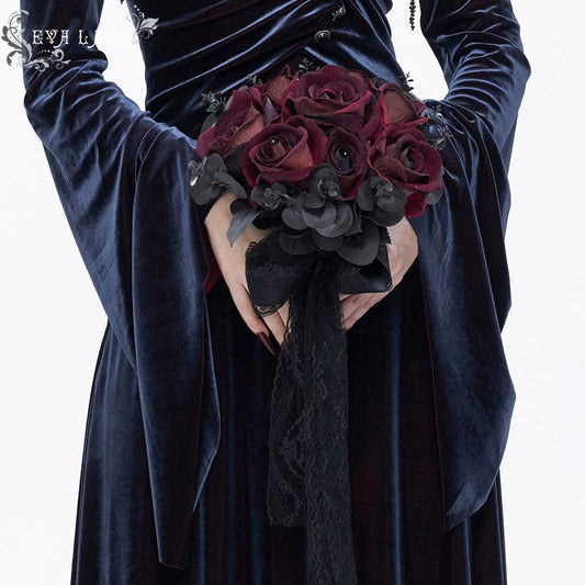Eternal Crimson Rose Bridal Bouquet