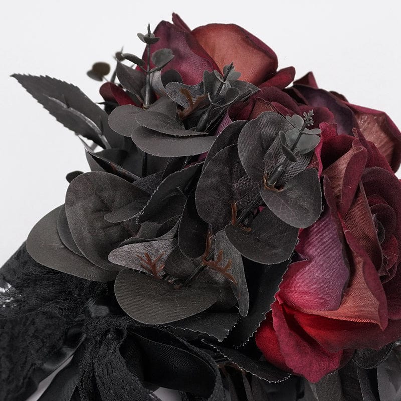 Eternal Crimson Rose Bridal Bouquet