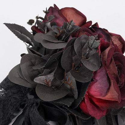 Eternal Crimson Rose Bridal Bouquet