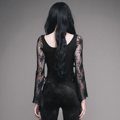 Fractured Line Asymmetric Punk Top detail view 2
